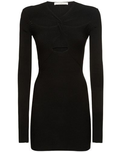 Philosophy Di Lorenzo Serafini Stretch Viscose Jersey Mini Dress - Black