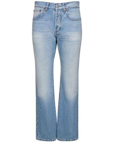 Victoria Beckham Victoria Mid Rise Cotton Denim Jeans - Blue