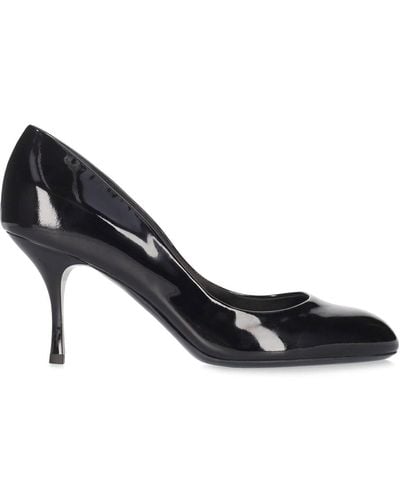 Max Mara 80Mm Marylin Shiny Patent Leather Court Shoes - Black