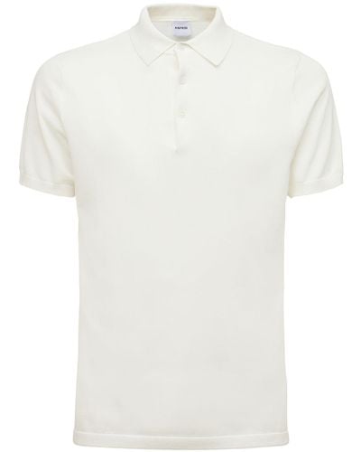 Aspesi Cotton Knit Polo Shirt - White