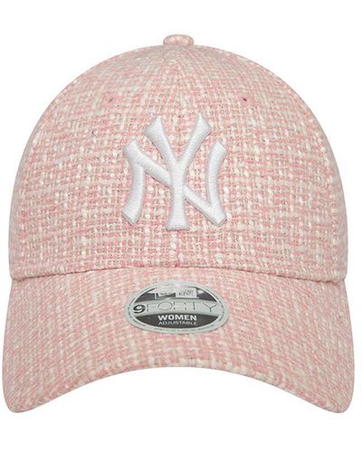 KTZ Ny Yankees Female Summer Tweed Hat - Pink