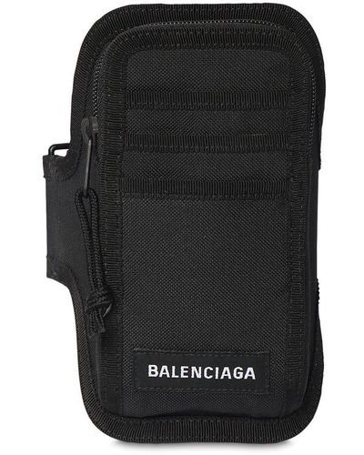 Balenciaga Explorer ナイロンアームスマートフォンホルダー - ブラック