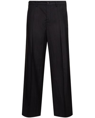 Our Legacy 28.5cm Crinkled Viscose Fluid Trousers - Black
