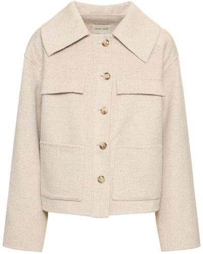 Loulou Studio Cilla Wool & Cashmere Jacket - Natural