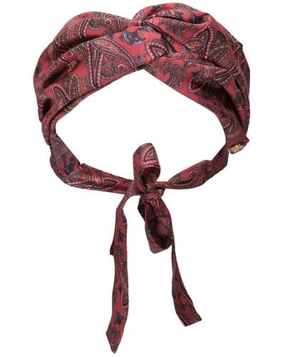Etro Silk Headband With Bow - Red