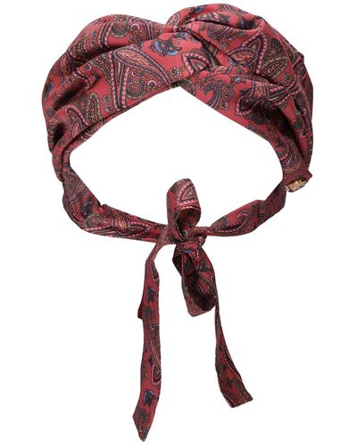 Etro Bandeau en soie avec nœud - Rouge