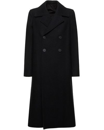 Rick Owens New Bell Double Breasted Coat - Black