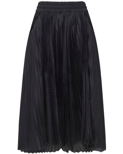 Nike Sacai Pleated Long Skirt - Black