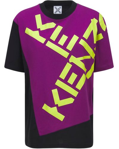 KENZO T-shirt In Cotone Con Logo - Multicolore