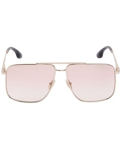 Victoria Beckham V Line Metal Sunglasses - Pink
