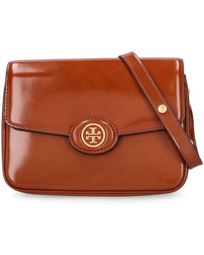 Tory Burch Robinson Spazzolato Convertible Shoulder Bag For Women (Olive, OS)