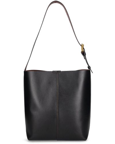 Soeur Saudade Leather Shoulder Bag - Black