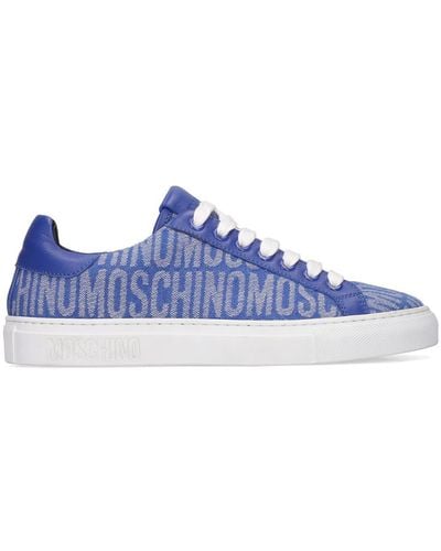 Moschino 20mm Hohe Sneakers Aus Denim - Blau