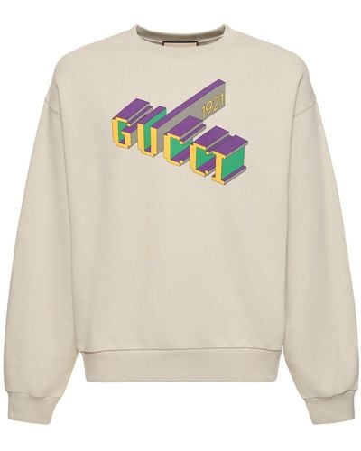 Gucci Sweatshirt Aus Baumwolle - Weiß