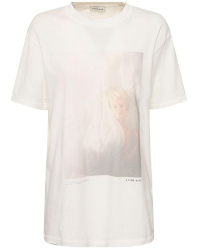 Anine Bing T-shirt en jersey de coton lili - Blanc