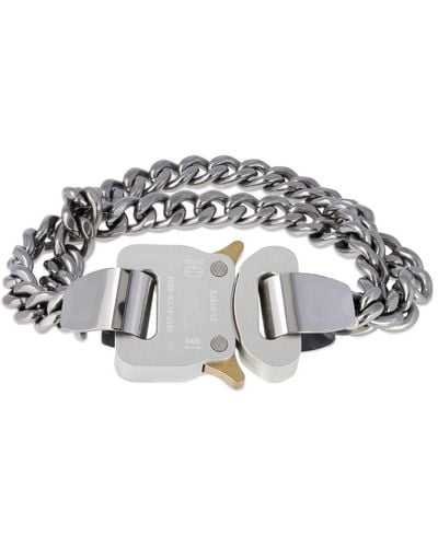 1017 ALYX 9SM Bracelet à double chaîne avec boucle - Métallisé