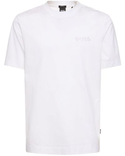 BOSS Tiburt 423 コットンtシャツ - ホワイト