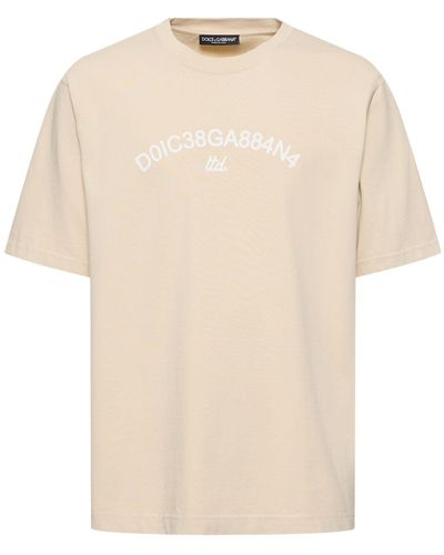 Dolce & Gabbana T-shirt Aus Jersey - Natur