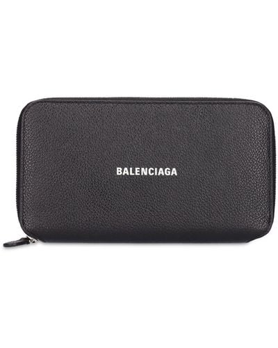 Balenciaga Cash レザージップウォレット - ブラック