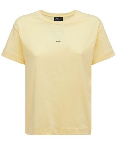 A.P.C. Jade コットンジャージーtシャツ - イエロー