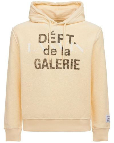 GALLERY DEPT X LANVIN Logo Washed Cotton Relaxed Hoodie - Natural