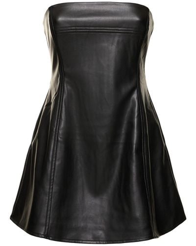 WeWoreWhat Faux Leather Top - Black