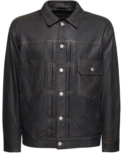 Giorgio Brato Nabuk Leather Jacket - Black