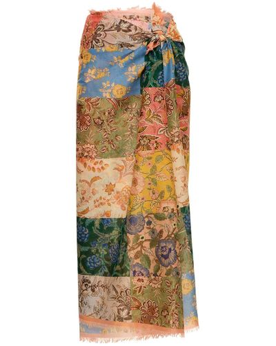 Zimmermann Printed Cotton Pareo Skirt - Multicolor