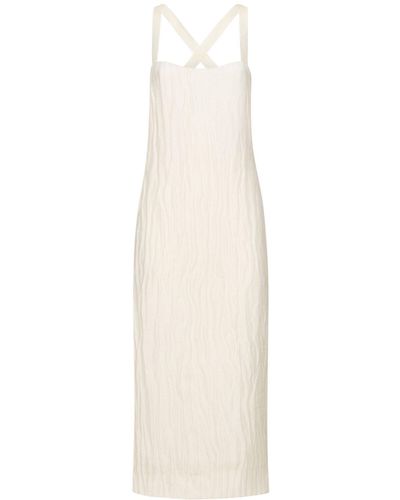 Khaite Fabia Viscose & Silk Midi Dress - White