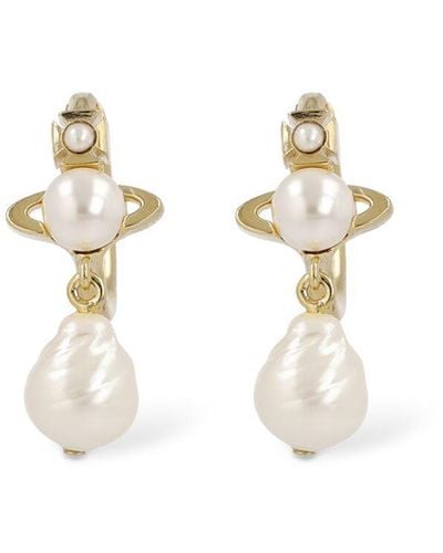 Vivienne Westwood Ohrringe Mit Perlenimitat "cybille" - Weiß