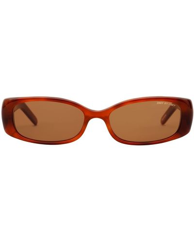 DMY BY DMY Billy Oval Acetate Sunglasses - Brown