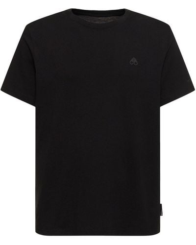 Moose Knuckles T-shirt en coton satellite - Noir