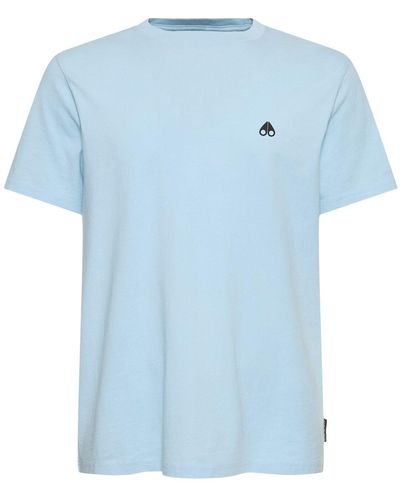 Moose Knuckles T-shirt en coton satellite - Bleu