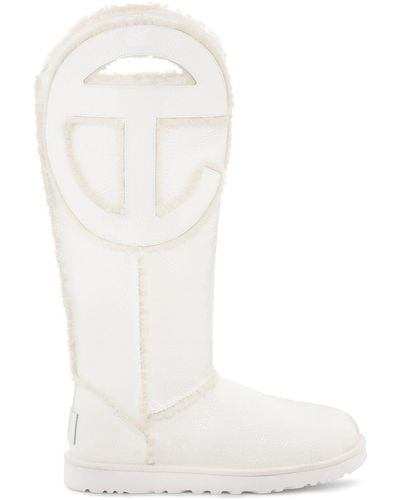UGG X TELFAR 10Mm Telfar Tall Crinkle Patent Boots - White