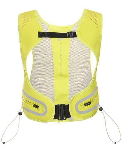 adidas By Stella McCartney Truepace Logo-patch Stretch Recycled-nylon Vest - Yellow
