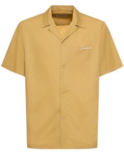 Carhartt Camisa de algodón con manga corta - Amarillo