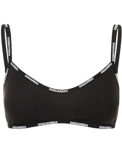 DSquared² ストレッチコットンジャージーブラレット - ブラック