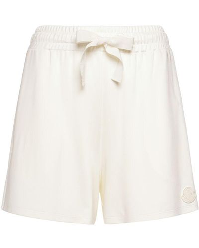 Moncler Viscose Blend Shorts - White