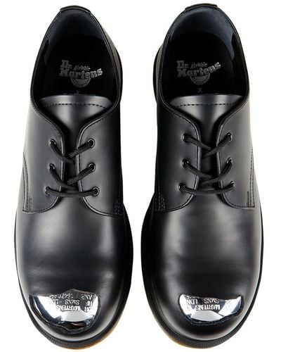 Raf Simons Dr. Martens Steel Toe Leather Shoes - Black