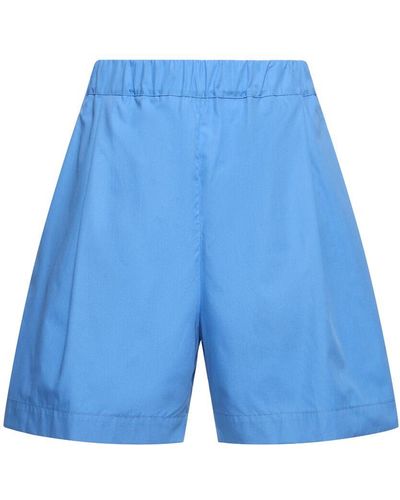 Laneus baggy Cotton Shorts - Blue