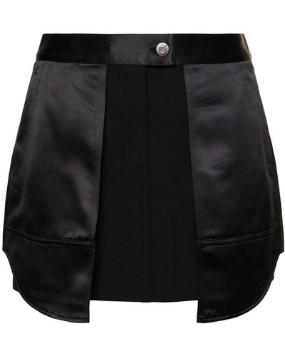 Helmut Lang Inside-Out Tech Mini Skirt - Black