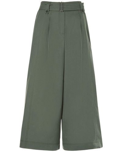 Febo Cotton Canvas Low Waist Wide Pants