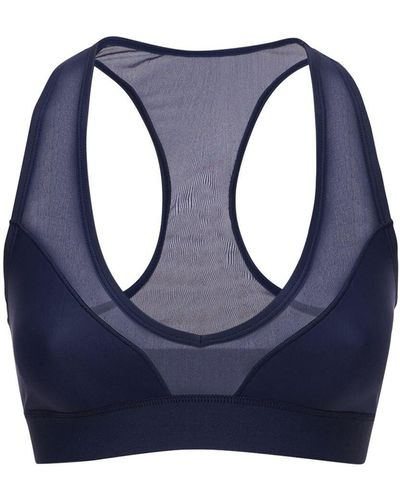 Adam Selman Sport Transparenter Sport-bh Mit Racerback - Blau