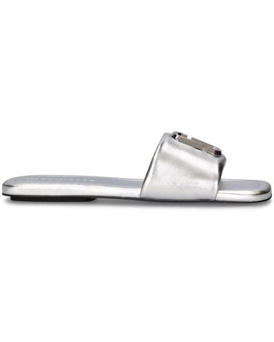 Marc Jacobs The J Marc Metallic Slide Sandals - White