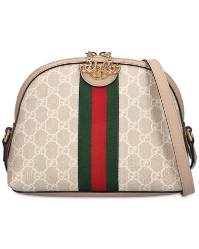 Gucci Ophidia gg Supreme Shoulder Bag - Natural