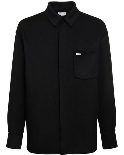 Ferragamo Wool & Cashmere Overshirt - Black