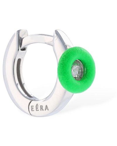 Eera Mini Roma 18ktゴールドシングルピアス - グリーン