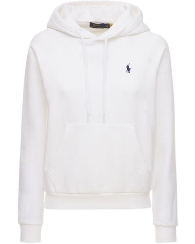 Polo Ralph Lauren Jersey-hoodie Mit Logo - Weiß