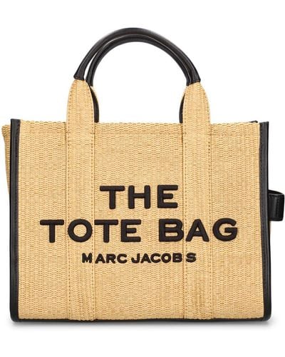 Marc Jacobs The Medium Tote ラフィアトートバッグ - ナチュラル
