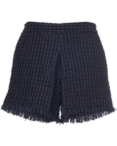 DSquared² Hoch Geschnittene Shorts Aus Tweed-bouclé - Blau